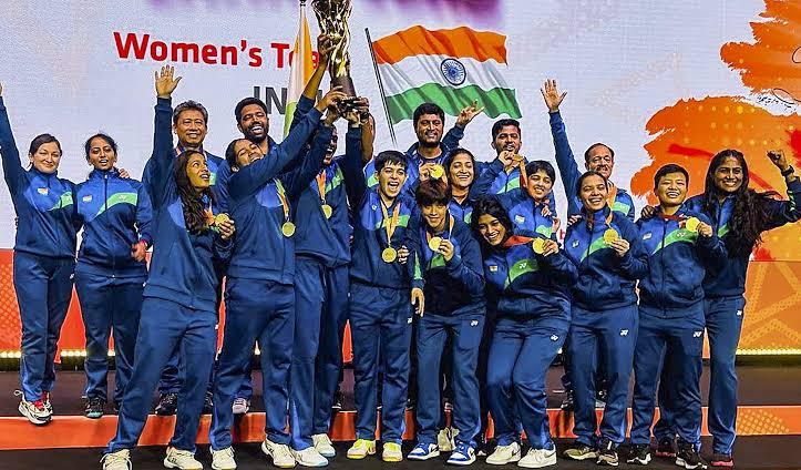 बैडमिंटन एशिया टीम चैंपियनशिप में भारत देश की महिला टीम ने गोल्ड मेडल जीता 
